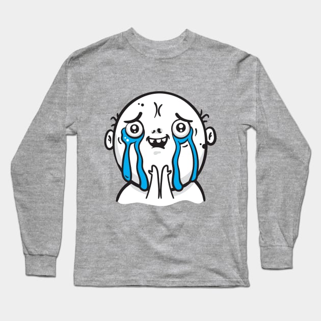 Happy Crying Meme Long Sleeve T-Shirt by zoljo